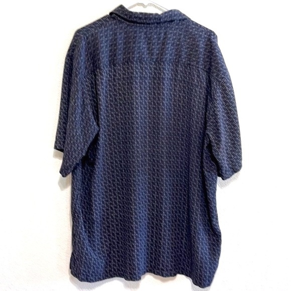 Pronto Uomo 100% SILK Men Black Button Down Shirt Size XXL - Picture 6 of 11